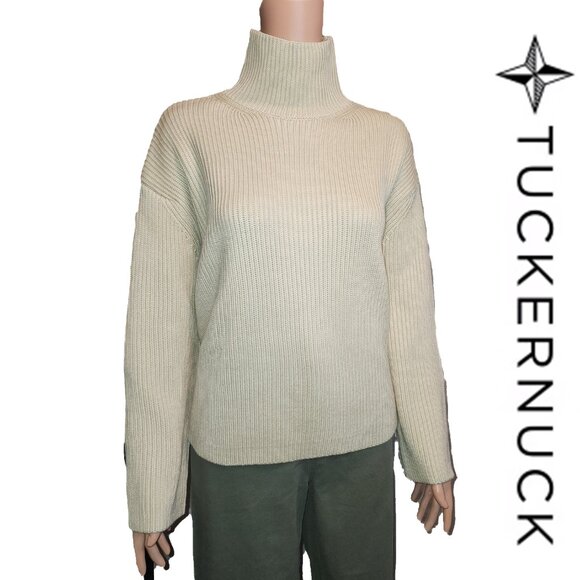 Tuckernuck Sweaters - Tuckernuck Pomander Place Mockneck Sweater Tan NWT Med